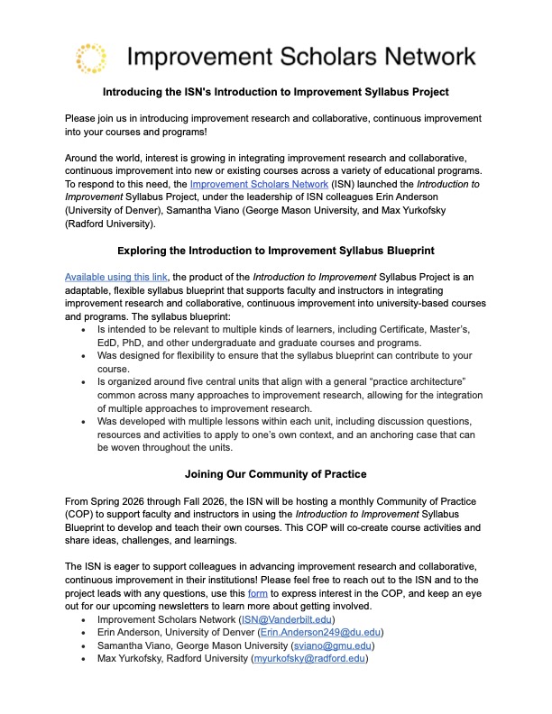 ISN_Intro_to_Improvement_Announcement_2026_Spring