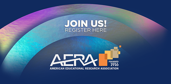 Join us! Register Here. AERA logo.